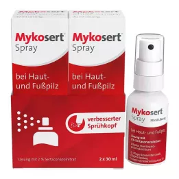 MYKOSERT Spray contre les mycoses de la peau et des pieds, 2X30 ml