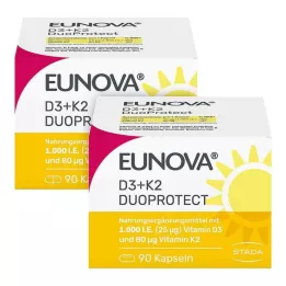 EUNOVA DuoProtect D3+K2 1.000 I.U./80 μg Kps.Kombi, 2X90 St