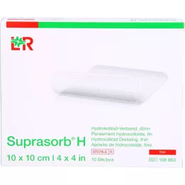 SUPRASORB H Hydrocoll.band.mince 10x10 cm, 10 pces