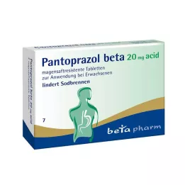 PANTOPRAZOL beta 20 mg acid comprimés gastro-résistants, 7 pc