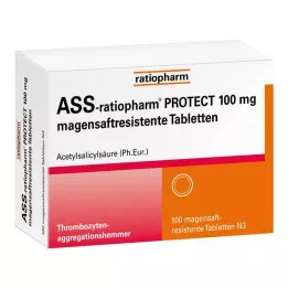 ASS-ratiopharm PROTECT 100 mg comprimés gastro-résistants, 100 comprimés