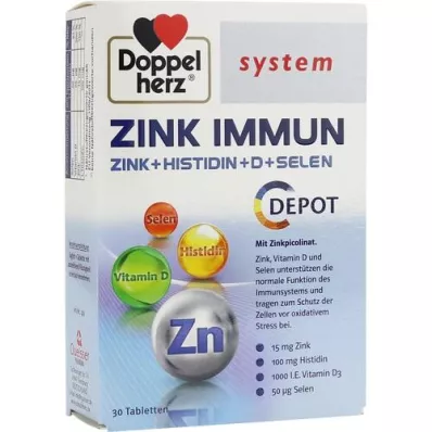 DOPPELHERZ Comprimés Zink Immun Depot system, 30 pc