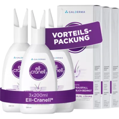 ELL-CRANELL 250 microgrammes/ml Lait pour application au casque, 3X200 ml