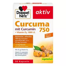 DOPPELHERZ Gélules de curcuma 750, 30 gélules