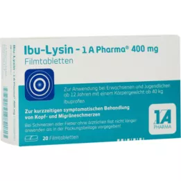 IBU-LYSIN 1A Pharma 400 mg comprimés pelliculés, 20 comprimés