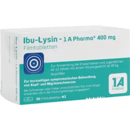 IBU-LYSIN 1A Pharma 400 mg comprimés pelliculés, 50 pc