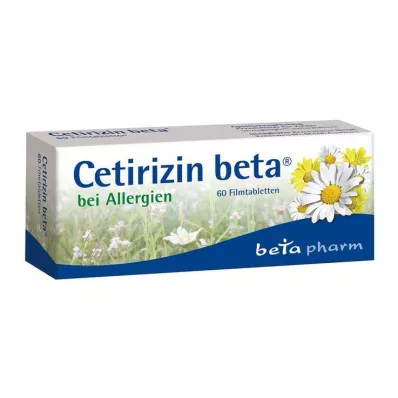 Comprimés pelliculés de cétirizine bêta pour allergies, 60 pièces
