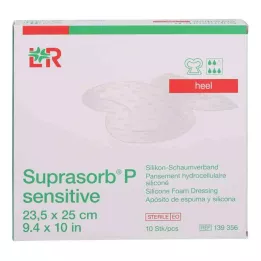 SUPRASORB P sensitive PU-Schaumv.heel bor.23,5x25, 10 pces