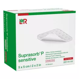 SUPRASORB P sensitive PU-V.mousse non-bor.5x5cm, 10 pces