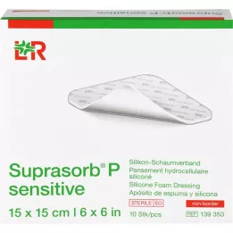 SUPRASORB P sensitive PU-V.mousse non-bor.15x15cm, 10 pces