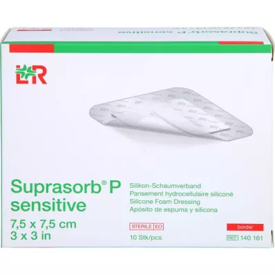 SUPRASORB P sensitive PU-Bandes de mousse 7,5x7,5cm, 10 pces