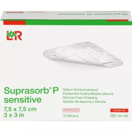 SUPRASORB P sensitive PU-Schaumv.bor.lite 7,5x7,5, 10 pces