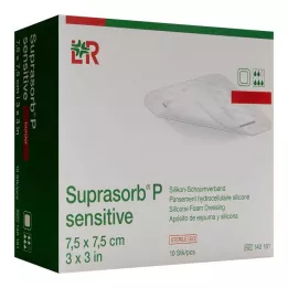 SUPRASORB P sensitive PU-Schaumv.bor.lite 7,5x7,5, 10 pces