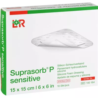 SUPRASORB P sensitive PU-V.bor.mousse lite 15x15cm, 10 pces