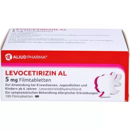 LEVOCETIRIZIN AL 5 mg Comprimés pelliculés, 100 pcs
