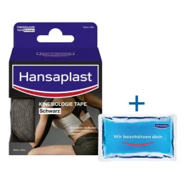 HANSAPLAST Sport Kinesiologie Tape 5 cmx5 m noir, 1 pc