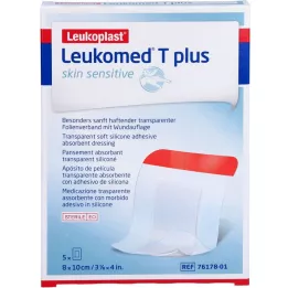 LEUKOMED T plus skin sensitive stérile 8x10 cm, 5 pces