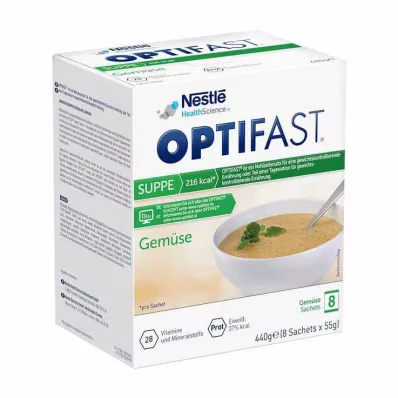 OPTIFAST Soupe de légumes en poudre, 8X55 g