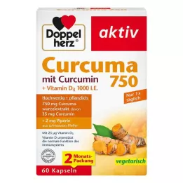 DOPPELHERZ Gélules de curcuma 750, 60 gélules