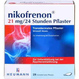 NIKOFRENON 21 mg/24 heures patch transdermique, 28 pces