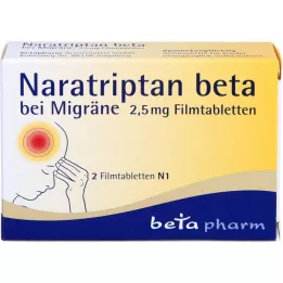 NARATRIPTAN beta contre la migraine 2,5 mg Comprimés pelliculés, 2 pces