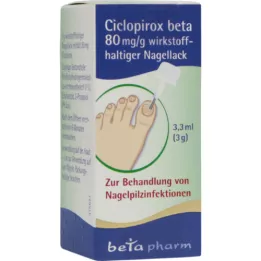 CICLOPIROX beta 80 mg/g vernis à ongles, 3.3 ml