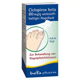 CICLOPIROX beta 80 mg/g vernis à ongles, 6.6 ml