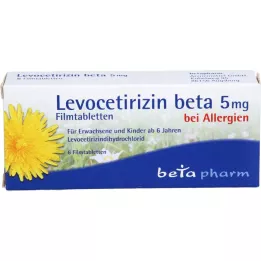 LEVOCETIRIZIN beta 5 mg comprimés pelliculés, 6 pc