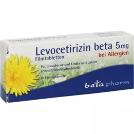 LEVOCETIRIZIN beta 5 mg comprimés pelliculés, 20 pc