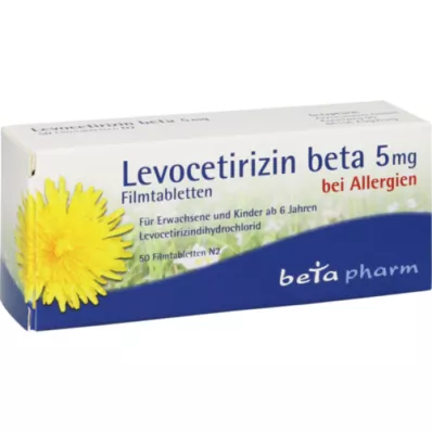 LEVOCETIRIZIN beta 5 mg comprimés pelliculés, 50 pc