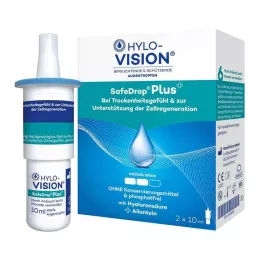 HYLO-VISION Gouttes oculaires SafeDrop Plus, 2X10 ml