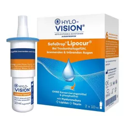 HYLO-VISION Gouttes oculaires SafeDrop Lipocur, 2X10 ml