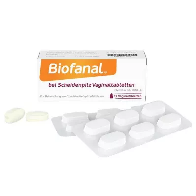 Biofanal® pour les comprimés vaginaux de muguet vaginal, 12 pc Biofanal® pour les comprimés vaginaux de muguet vaginal, 12 pc