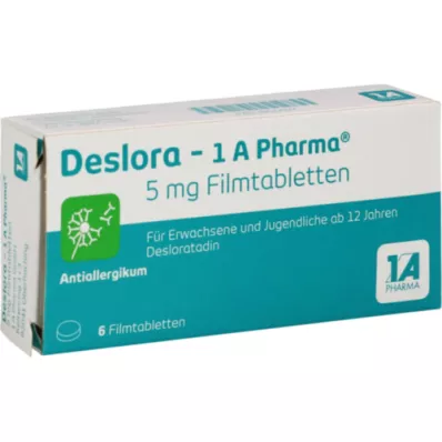 DESLORA-1A Pharma 5 mg comprimés pelliculés, 6 pc