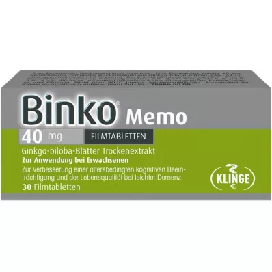 BINKO Memo 40 mg comprimés pelliculés, 30 pc