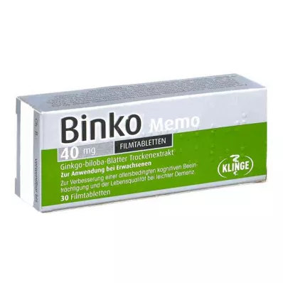 Binko Memo 40 mg comprimés pelliculés (30 pièces)