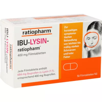 IBU-LYSIN-ratiopharm 400 mg comprimés pelliculés, 50 pc