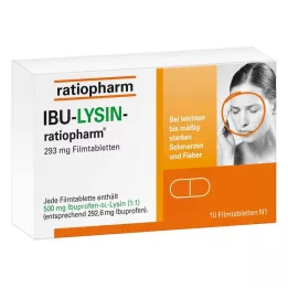 IBU-LYSIN-ratiopharm 293 mg comprimés pelliculés, 10 pc