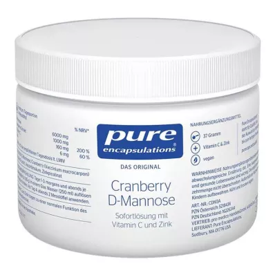 PURE ENCAPSULATIONS Poudre de D-mannose de canneberge, 37 g