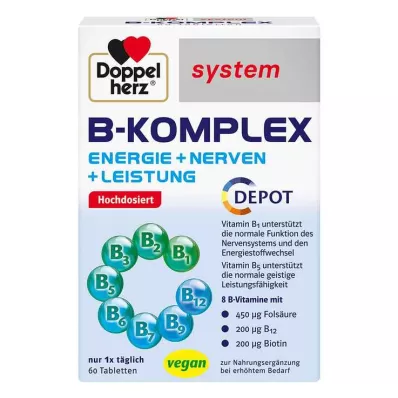 DOPPELHERZ Comprimés B-Complex system, 60 comprimés
