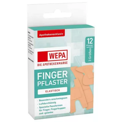 Mélange de pansements pour doigts Wepa 3 tailles, 12 pièces Mélange de pansements pour doigts Wepa 3 tailles, 12 pièces