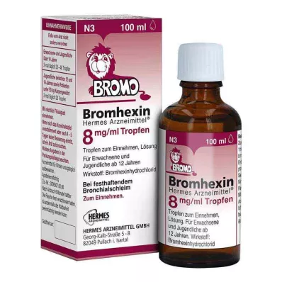 Bromhexine HERMES Médicaments® 8 mg/ml, gouttes, 100 ml Bromhexine HERMES Médicaments® 8 mg/ml, gouttes, 100 ml