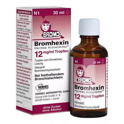 Bromhexine HERMES Médicaments® 12 mg/ml, gouttes, 30 ml Bromhexine HERMES Médicaments® 12 mg/ml, gouttes, 30 ml