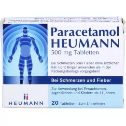 PARACETAMOL HEUMANN 500mg Tab.contre la douleur et la fièvre, 20 pces