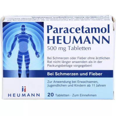 PARACETAMOL HEUMANN 500mg Tab.contre la douleur et la fièvre, 20 pces