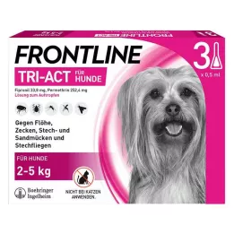 FRONTLINE Tri-Act Légère pour chiens 2-5 kg, 3 pces