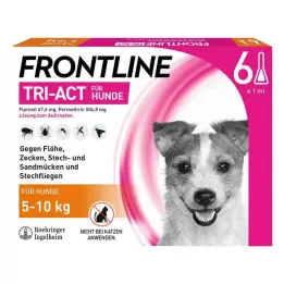 FRONTLINE Tri-Act Lait pour chien 5-10 kg, 6 pces