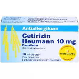 CETIRIZIN Heumann 10 mg comprimés pelliculés, 10 pc