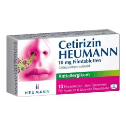 CETIRIZIN Heumann 10 mg comprimés pelliculés, 10 pc