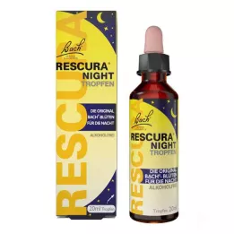 BACHBLÜTEN Original Rescura Night gouttes sans alcool, 20 ml